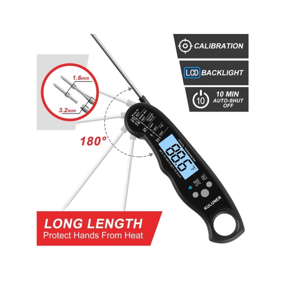 Waterproof Digital Instant Read Meat LCD Thermometer - Picture 2 of 6